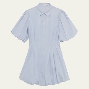 Simkhai Cleo Balloon Pintuck Mini Dress